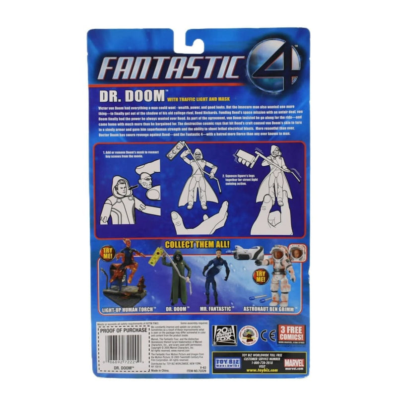 Fantastic 4 Four - Dr. Doom with Traffic Light and Mask Action Figure - Toys & Games:Action Figures & Accessories:Action Figures