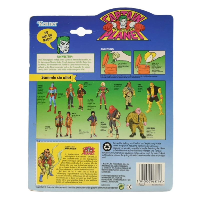 Kenner 1991 - Captain Planet - Sly Sludge Action Figure (EU Card) - Toys & Games:Action Figures & Accessories:Action Figures