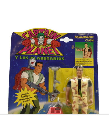 Kenner 1991 - Captain Planet - Commander Clash Action Figure (EU Card) - Toys & Games:Action Figures & Accessories:Action Figures