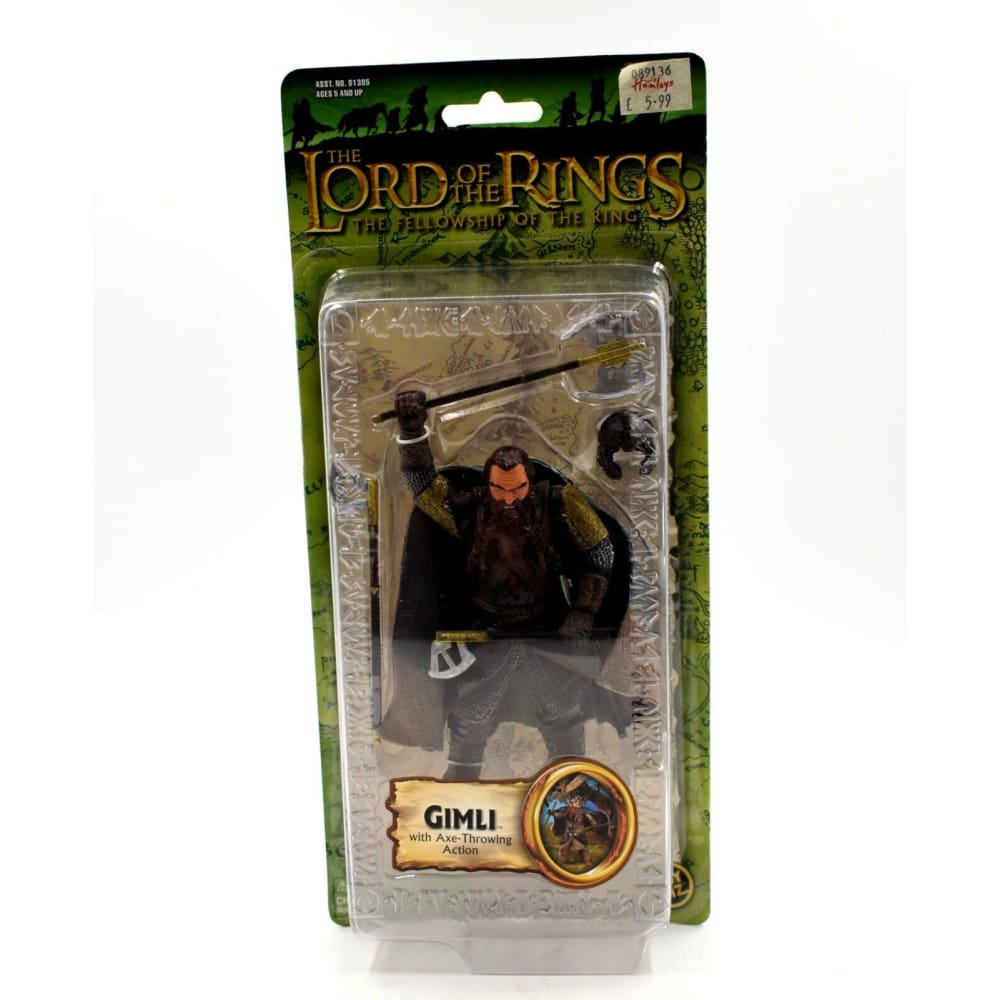 Lord of the Rings Fellowship of the Ring - Gimli with Axe Throwing Action Figure - Toys & Games:Action Figures & Accessories:Action Figures