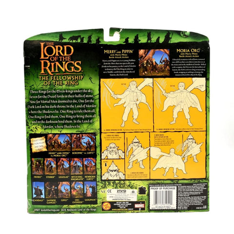 Lord of The Rings Fellowship of The Ring - Merry & Pippin & Moria Orc 3-Pack - Toys & Games:Action Figures & Accessories:Action Figures