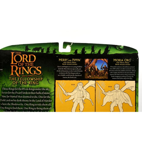 Lord of The Rings Fellowship of The Ring - Merry & Pippin & Moria Orc 3-Pack - Toys & Games:Action Figures & Accessories:Action Figures