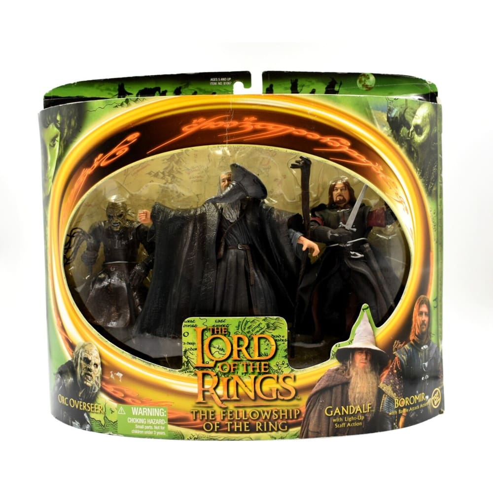 Lord of The Rings Fellowship of The Ring Orc Overseer Gandalf & Boromir 3-Pack - Toys & Games:Action Figures & Accessories:Action Figures