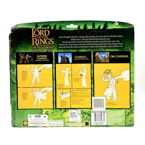 Lord of The Rings Fellowship of The Ring Orc Overseer Gandalf & Samwise 3-Pack - Toys & Games:Action Figures & Accessories:Action Figures