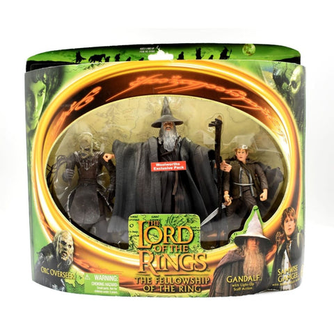 Lord of The Rings Fellowship of The Ring Orc Overseer Gandalf & Samwise 3-Pack - Toys & Games:Action Figures & Accessories:Action Figures