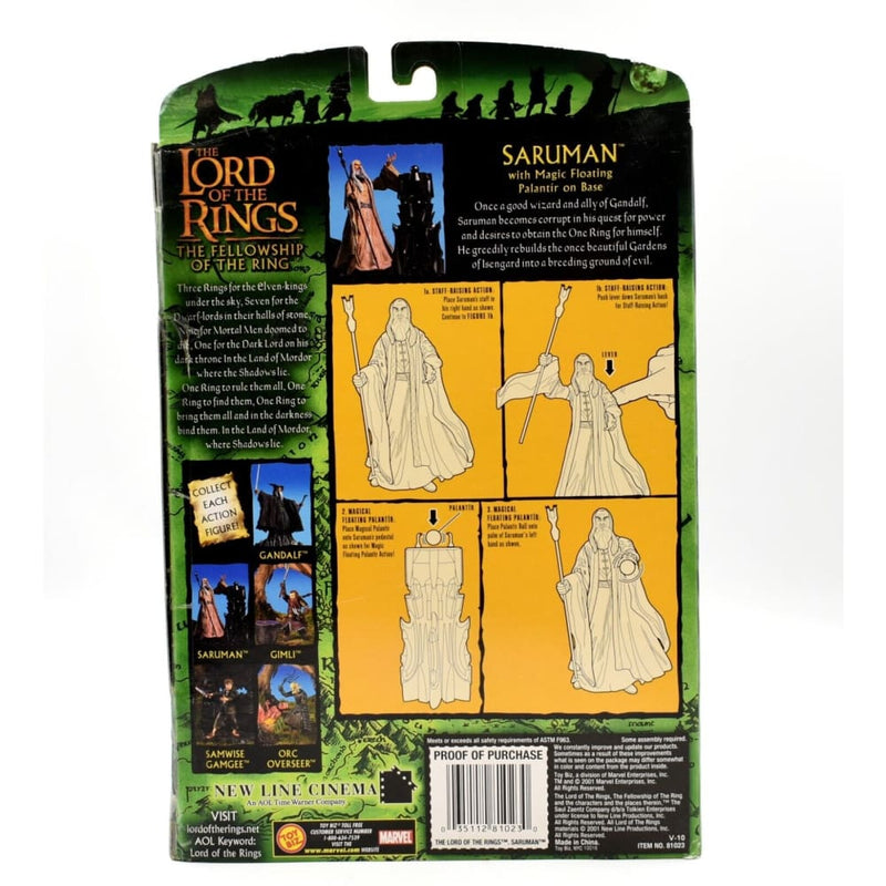 Lord of The Rings Fellowship of The Ring - Saruman with Magic Floating Palantir - Toys & Games:Action Figures & Accessories:Action Figures