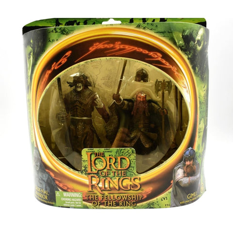 Lord of The Rings Fellowship of The Ring - Uruk-Hai Warrior & Gimli 2-Pack - Toys & Games:Action Figures & Accessories:Action Figures