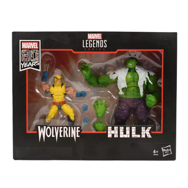 Marvel Legends 80 Years Series - Wolverine vs Hulk Action Figure 2-Pack - Toys & Games:Action Figures & Accessories:Action Figures