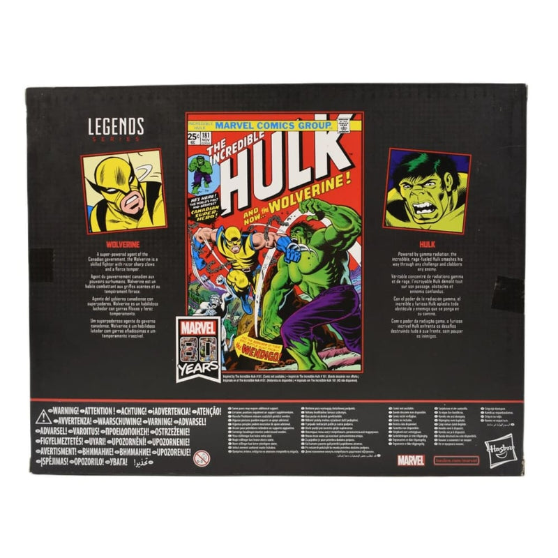 Marvel Legends 80 Years Series - Wolverine vs Hulk Action Figure 2-Pack - Toys & Games:Action Figures & Accessories:Action Figures