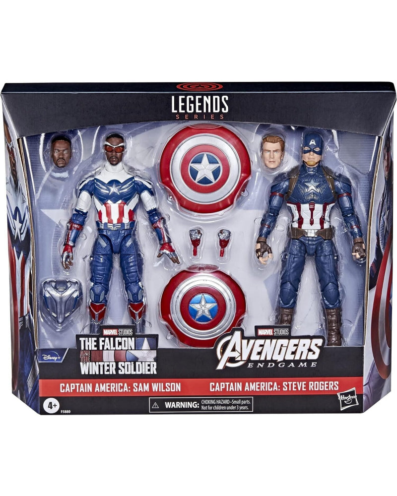 Marvel Legends Avengers End Game - Captain America Steve Rogers & Sam Wilson 2-Pack - Toys & Games:Action Figures & Accessories:Action