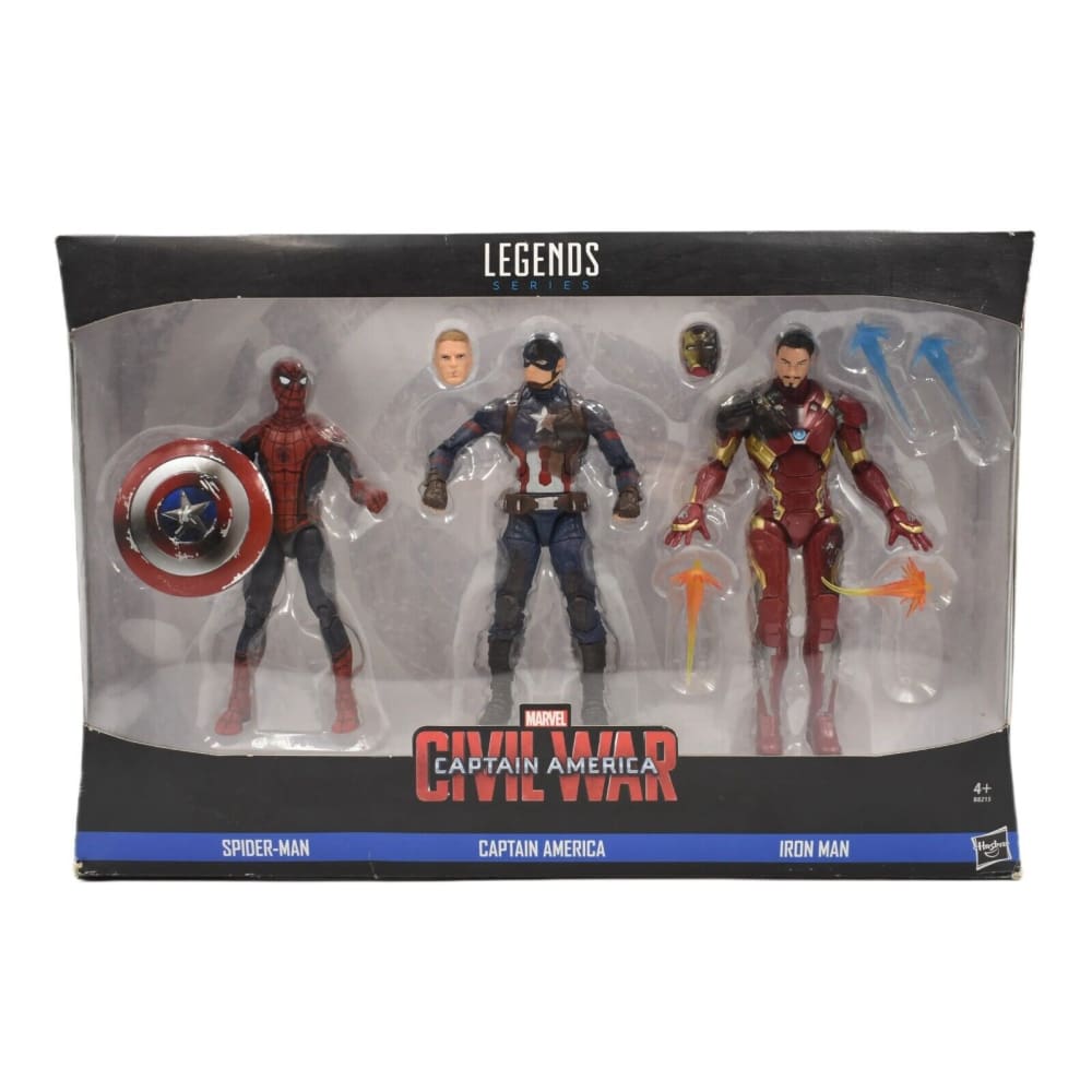 Marvel Legends Civil War - Spider-Man Captain America & Iron Man Figure 3-Pack - Toys & Games:Action Figures & Accessories:Action Figures