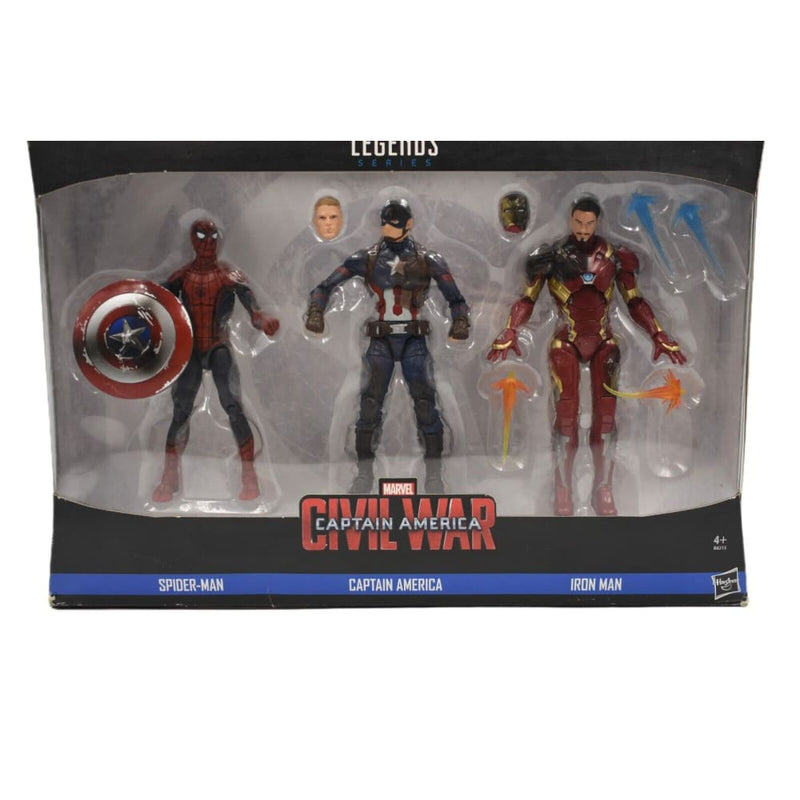 Marvel Legends Civil War - Spider-Man Captain America & Iron Man Figure 3-Pack - Toys & Games:Action Figures & Accessories:Action Figures