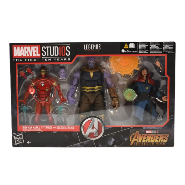 Marvel Legends First 10 Years - Iron Man Mark L Thanos & Doctor Strange 3-Pack - Toys & Games:Action Figures & Accessories:Action Figures