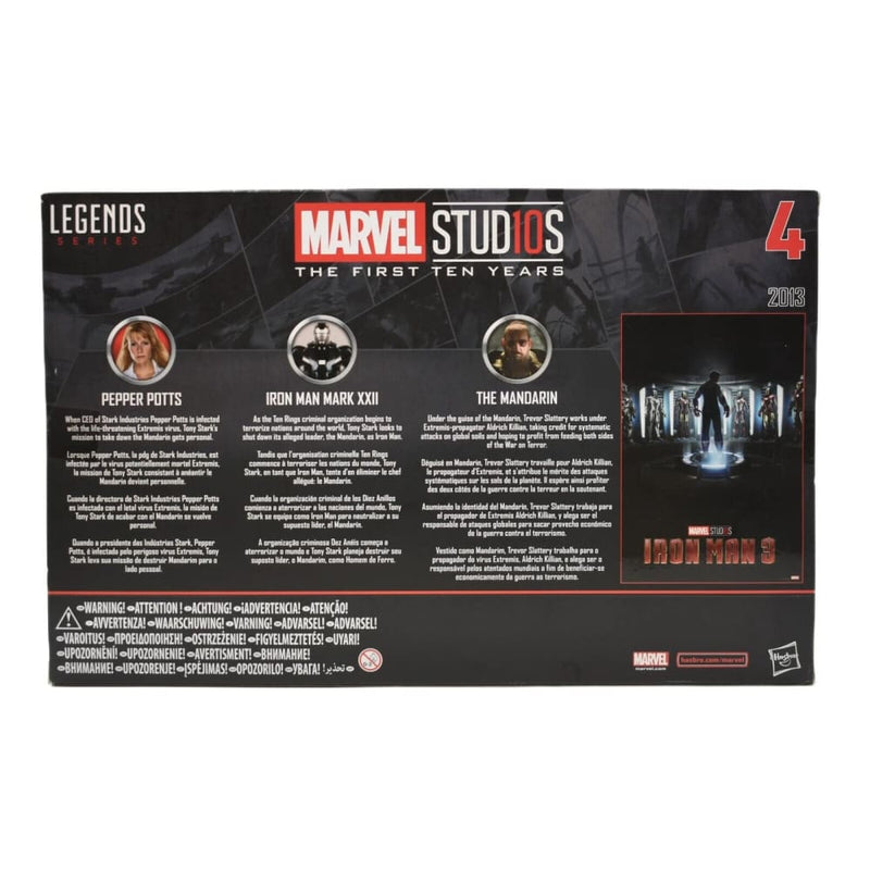 Marvel Legends First 10 Years Pepper Potts Iron Man Mark XXII & Mandarin 3-Pack - Toys & Games:Action Figures & Accessories:Action Figures