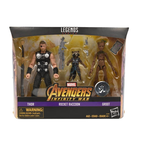 Marvel Legends Infinity War - Thor Rocket Raccoon & Groot Action Figure 3-Pack - Toys & Games:Action Figures & Accessories:Action Figures