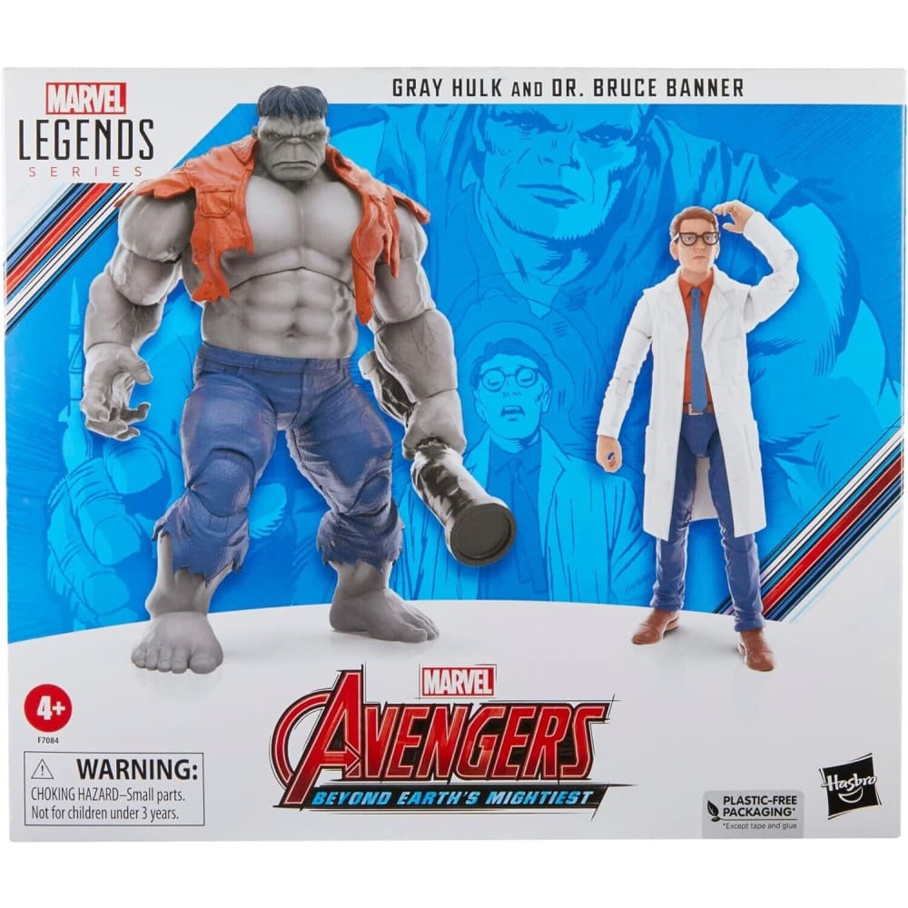 Marvel Legends Series 60th Anniversary - Gray Hulk & Dr. Bruce Banner 2-Pack - Toys & Games:Action Figures & Accessories:Action Figures