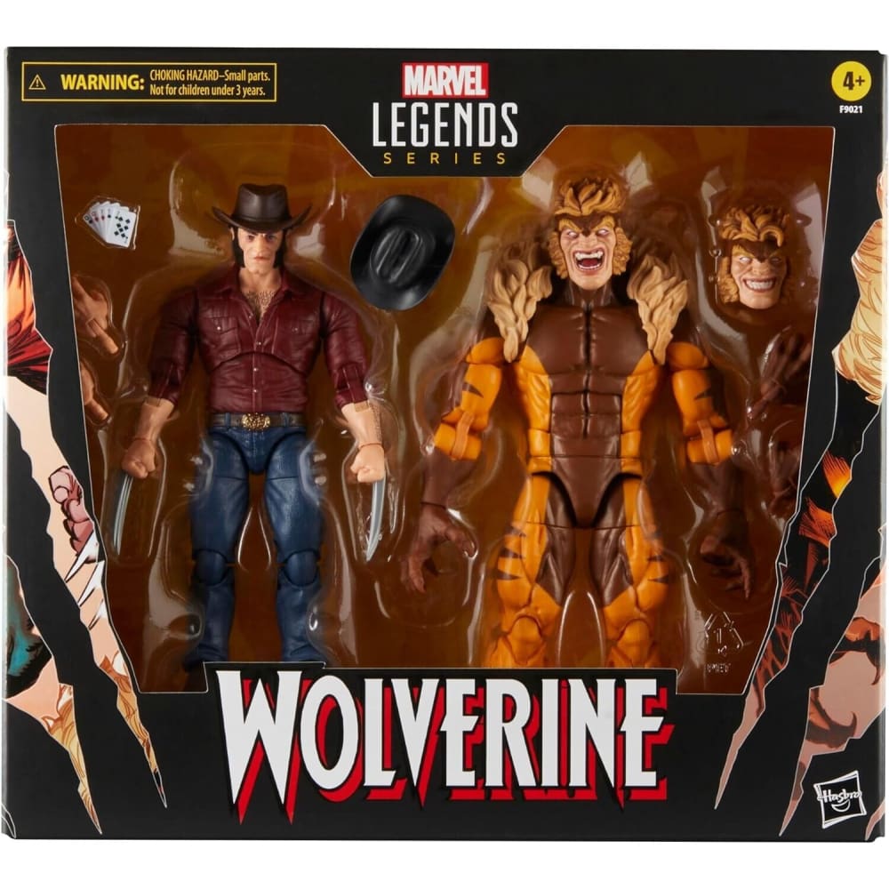 Marvel Legends Series Wolverine 50 Years - Logan vs Sabretooth Action Figure Set - Toys & Games:Action Figures & Accessories:Action Figures