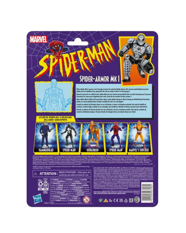 Marvel Legends Spider-Man Retro Wave Spider-Armor MK I Spider-Man Action Figure - Toys & Games:Action Figures & Accessories:Action Figures