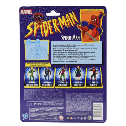 Marvel Legends Spider-Man Retro Wave - Super Poseable Spider-Man Action Figure - Toys & Games:Action Figures & Accessories:Action Figures