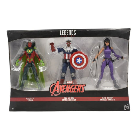 Marvel Legends Vision Sam Wilson Captain America & Kate Bishop Hawkeye 3-Pack - Toys & Games:Action Figures & Accessories:Action Figures