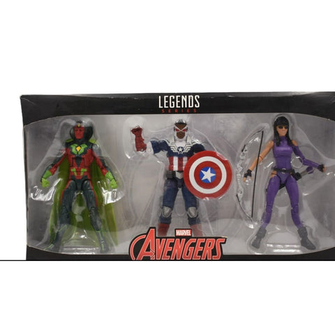 Marvel Legends Vision Sam Wilson Captain America & Kate Bishop Hawkeye 3-Pack - Toys & Games:Action Figures & Accessories:Action Figures