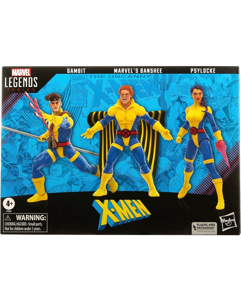 Marvel Legends X - Men 60th Anniversary - Gambit Banshee & Psylocke Figure 3 - Pack Toys Games:Action Figures Accessories:Action