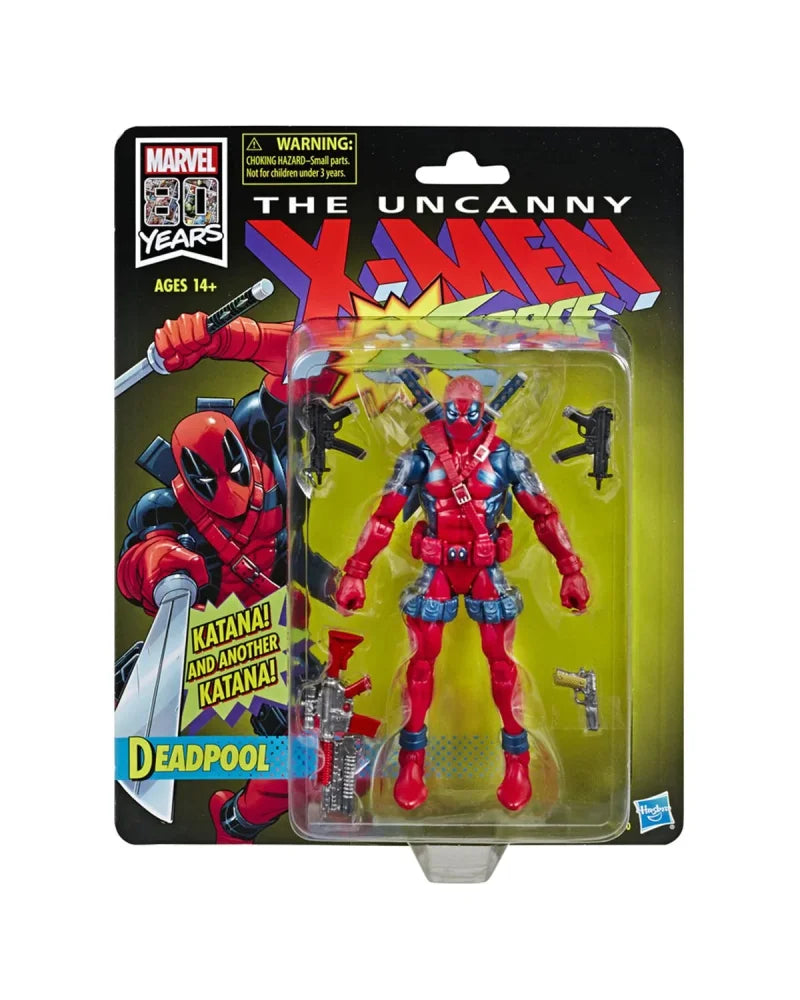 Marvel Legends X-Men X-Force Retro Wave - Deadpool Exclusive Action Figure Toys & Games:Action Figures Accessories:Action