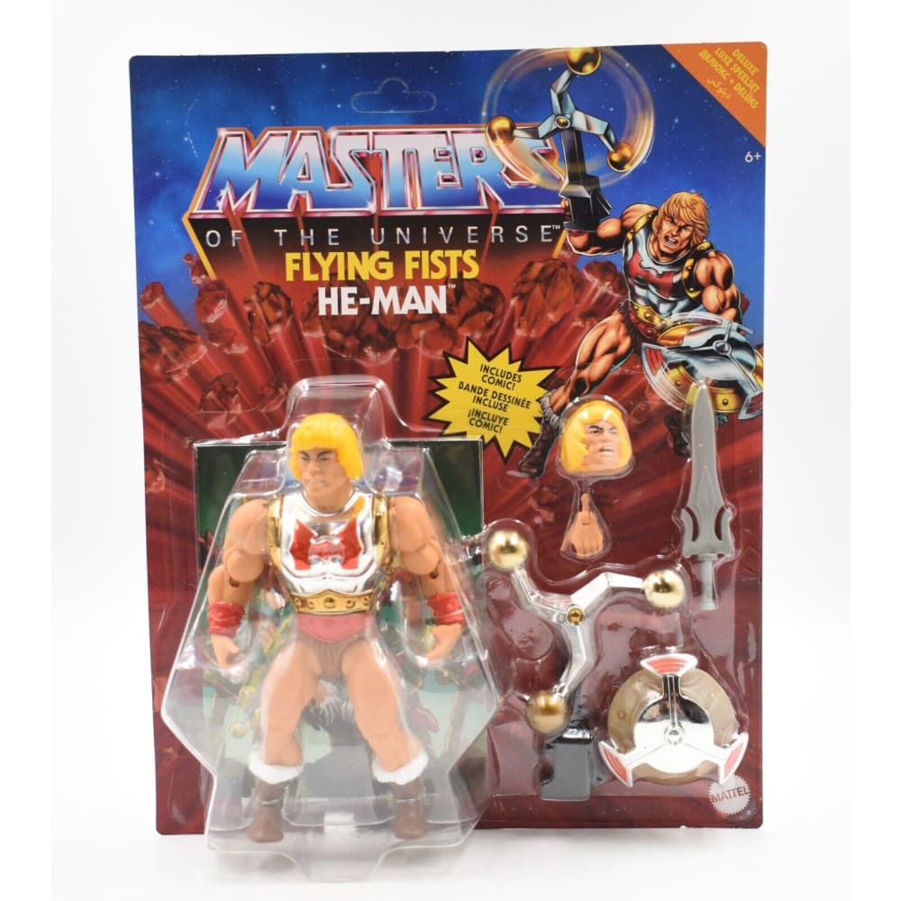 Masters of the Universe MOTU Origins - Flying Fists He-Man Deluxe Action Figure - Toys & Games:Action Figures & Accessories:Action Figures