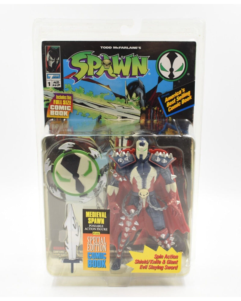 McFarlane Toys Spawn - Medieval Spawn Action Figure & Special Edition Comic Book - Toys & Games:Action Figures & Accessories:Action Figures