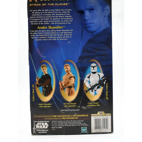 Star Wars Attack of The Clones - Anakin Skywalker 12’’ Scale Action Figure - Toys & Games:Action Figures & Accessories:Action Figures