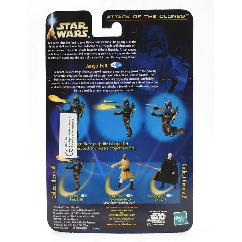 Star Wars Attack of The Clones - Jango Fett (Final Battle) Action Figure - Toys & Games:Action Figures & Accessories:Action Figures