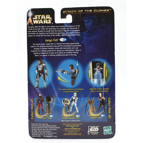 Star Wars Attack of The Clones - Jango Fett (Slave 1 Pilot) Action Figure - Toys & Games:Action Figures & Accessories:Action Figures