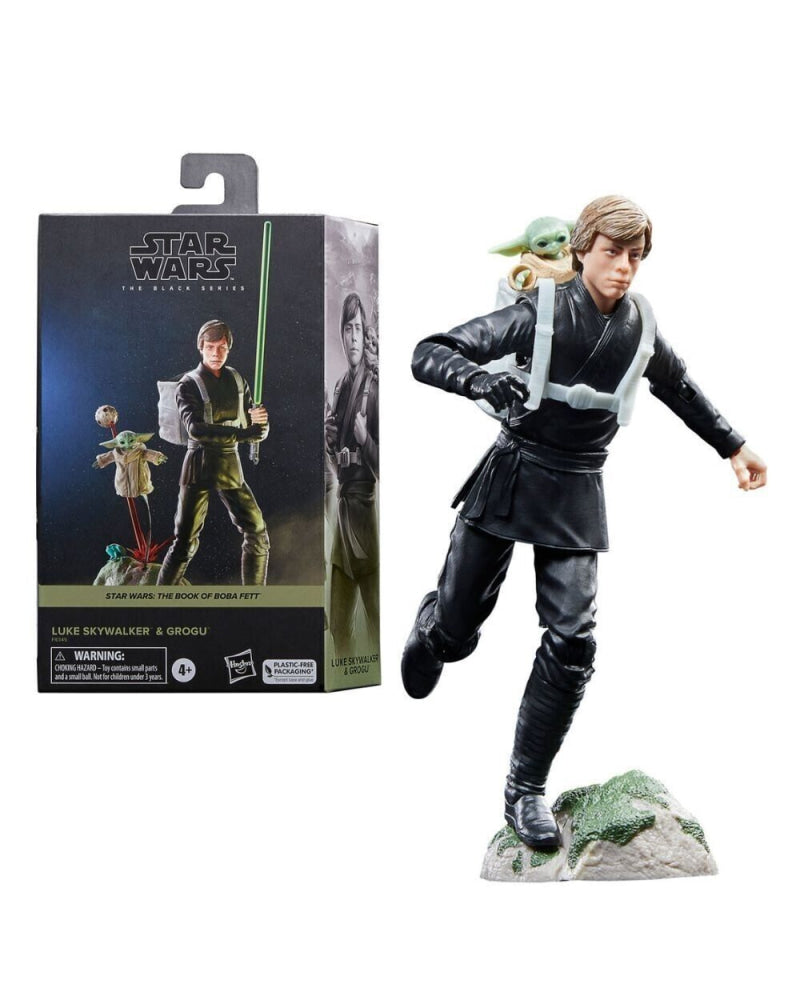 Star Wars Book of Boba The Black Series Luke Skywalker & Grogu Action Figure Set - Toys Games:Action Figures Accessories:Action