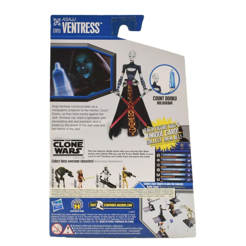 Star Wars Clone Wars - Asajj Ventress Action Figure - CW15 - Toys & Games:Action Figures & Accessories:Action Figures