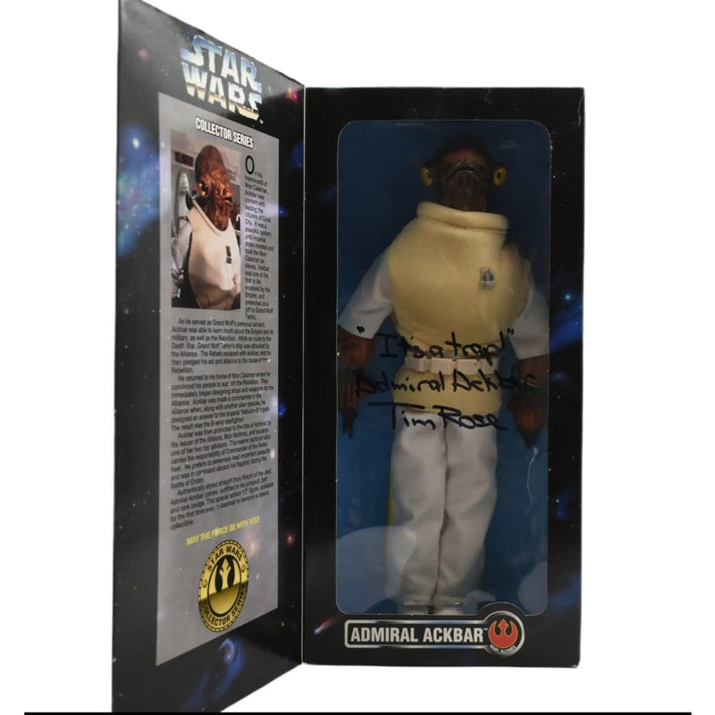 Star Wars Collector Series - Admiral Ackbar 12’’ Action Figure SIGNED BY TIM ROSE - Toys & Games:Action Figures & Accessories:Action Figures