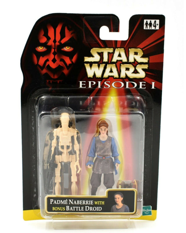 Star Wars Episode 1 - Padme Naberrie with Bonus Battle Droid Action Figure Set - Toys & Games:Action Figures:TV Movies & Video Games