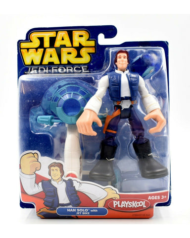 Star Wars Jedi Force Playskool - Han Solo with Jet Bike Action Figure Set - Toys & Games:Action Figures:TV Movies & Video Games