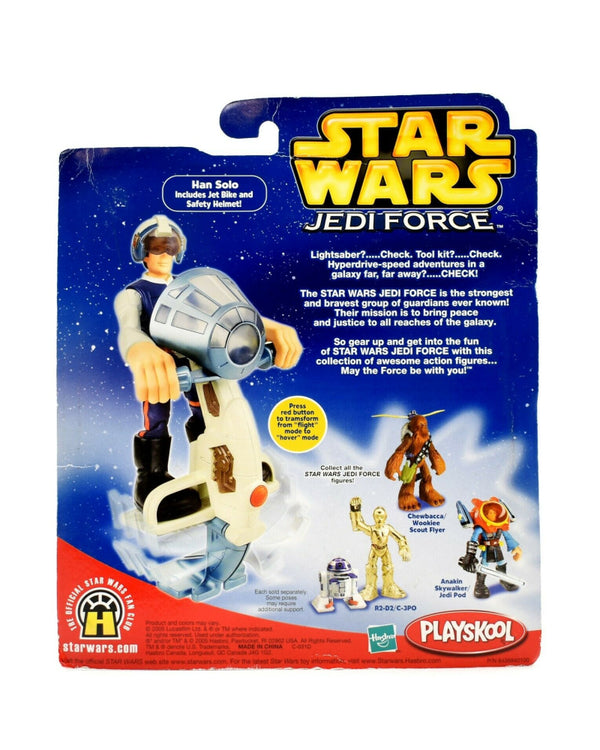 Star Wars Jedi Force Playskool - Han Solo with Jet Bike Action Figure Set - Toys & Games:Action Figures:TV Movies & Video Games