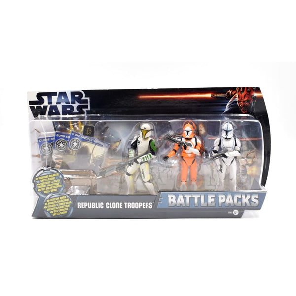 Star Wars Movie Heroes Battle Packs - Republic Clone Troopers Action Figure Set - Toys & Games:Action Figures & Accessories:Action Figures