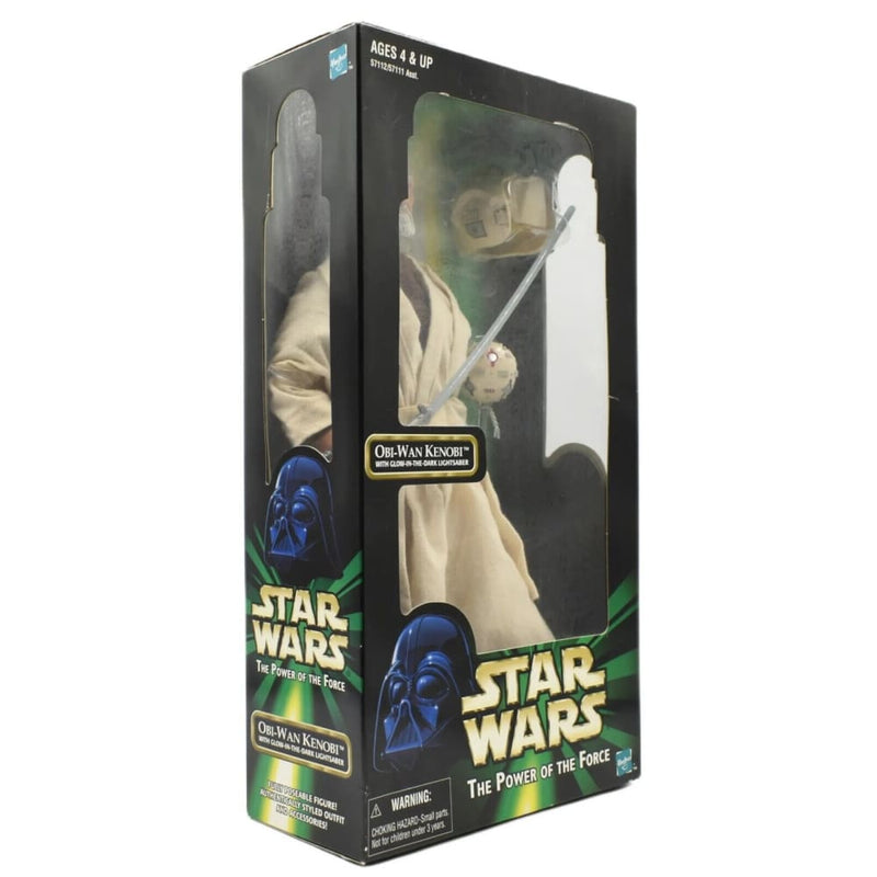 Star Wars Power of The Force - Obi-Wan Kenobi Glow in Dark Lightsaber 12’’ Figure - Toys & Games:Action Figures & Accessories:Action Figures