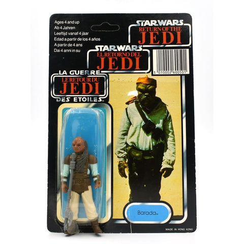 Star Wars Return Of The Jedi Tri-Logo (1983) - Barada / Weequay Action Figure - Error Miscard