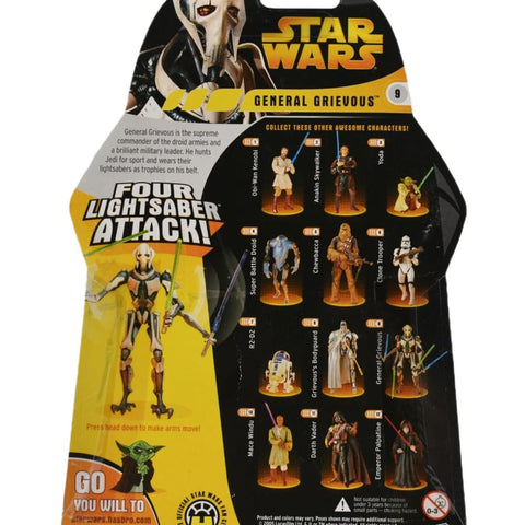 Star Wars Revenge of The Sith General Grievous 4 Lightsaber Attack Action Figure - Toys & Games:Action Figures & Accessories:Action Figures