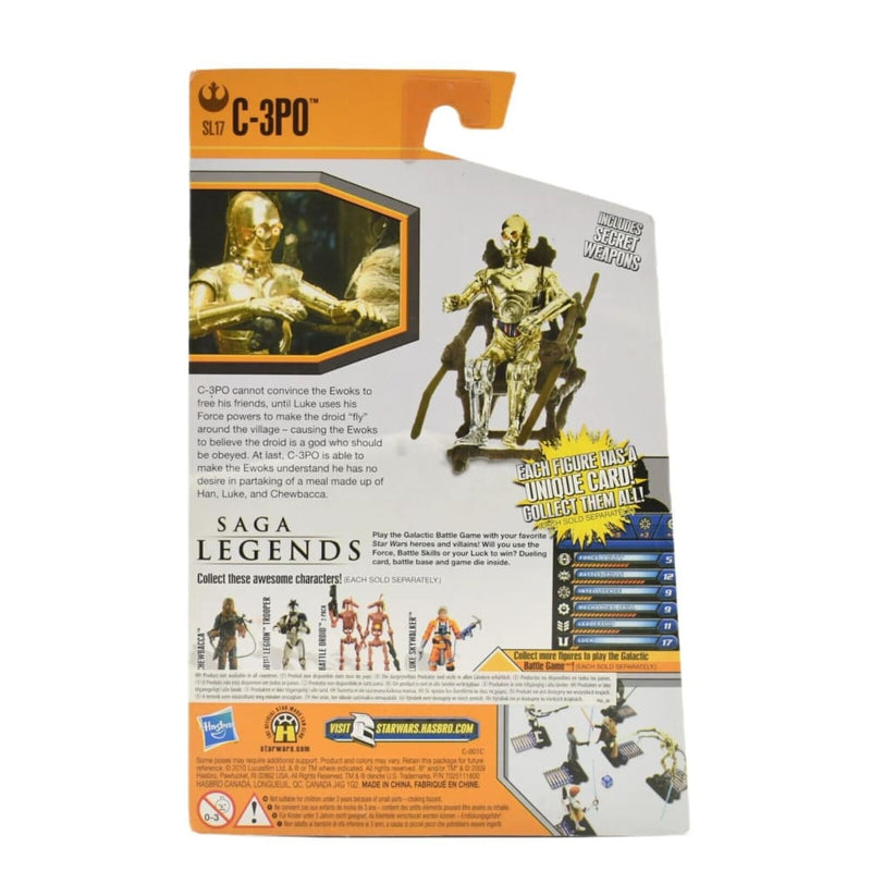 Star Wars Saga Legends - C-3PO (Ewok Throne) Action Figure SL17 - Toys & Games:Action Figures & Accessories:Action Figures