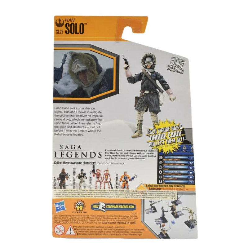 Star Wars Saga Legends - Han Solo (Hoth Outfit) Action Figure SL22 - Toys & Games:Action Figures & Accessories:Action Figures