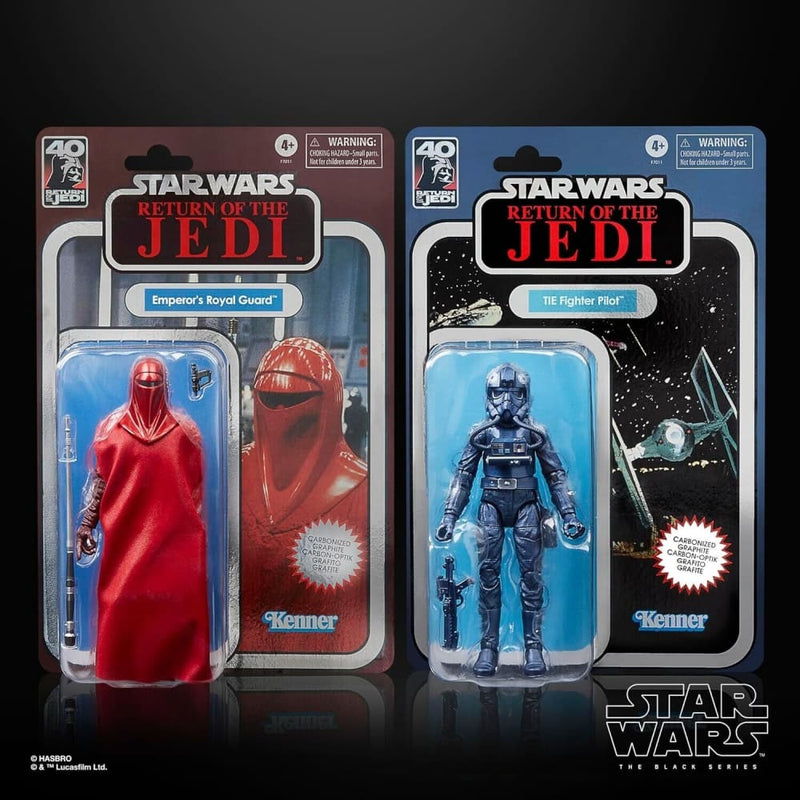 Star Wars The Black Series Carbonized - Emperor’s Royal Guard & TIE Fighter Pilot 2-Pack - Toys & Games:Action Figures &