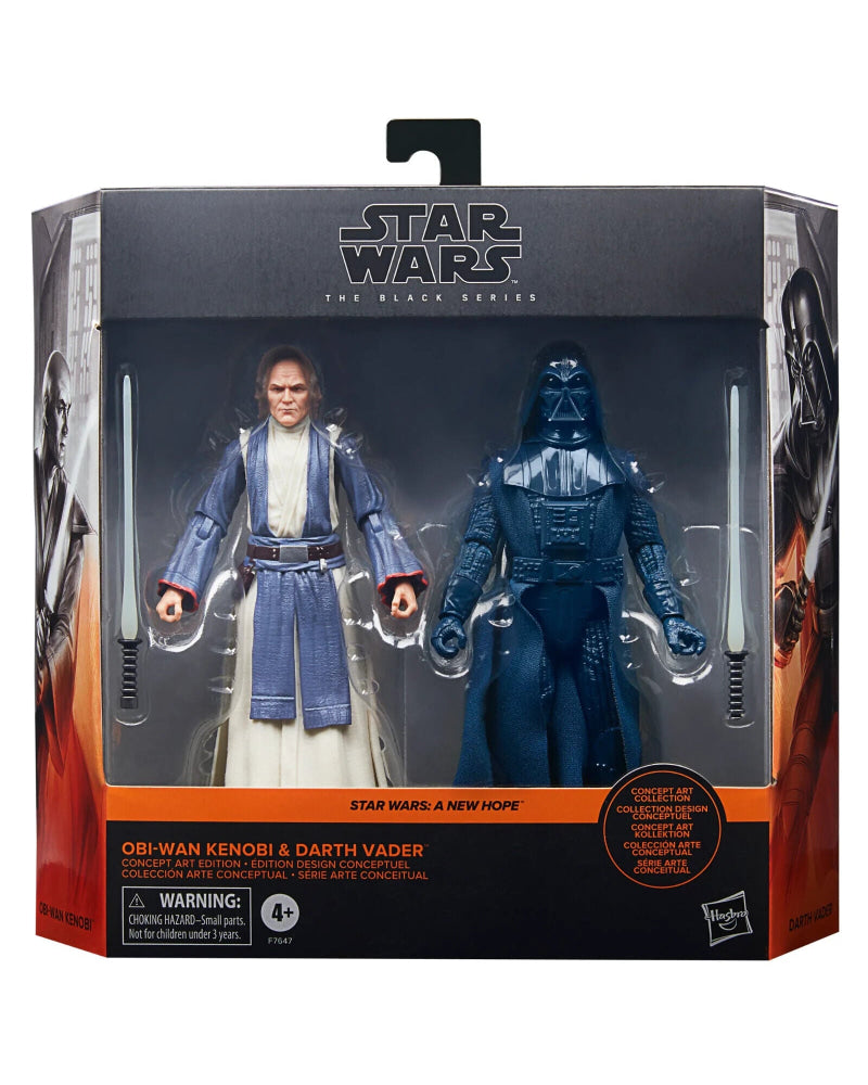 Star Wars The Black Series (Ralph McQuarrie) Obi - Wan Kenobi & Darth Vader 2 - Pack - Toys Games:Action Figures Accessories:Action