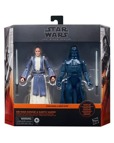 Star Wars The Black Series (Ralph McQuarrie) Obi - Wan Kenobi & Darth Vader 2 - Pack - Toys Games:Action Figures Accessories:Action