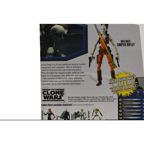 Star Wars The Clone Wars - Aurra Sing (Bounty Hunter) Action Figure - CW11 - Toys & Games:Action Figures & Accessories:Action Figures