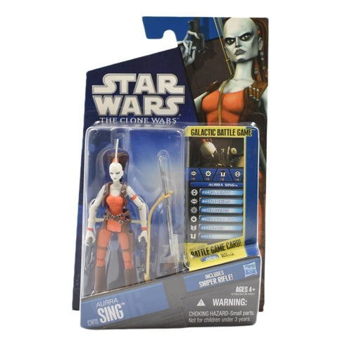 Star Wars The Clone Wars - Aurra Sing (Bounty Hunter) Action Figure - CW11 - Toys & Games:Action Figures & Accessories:Action Figures