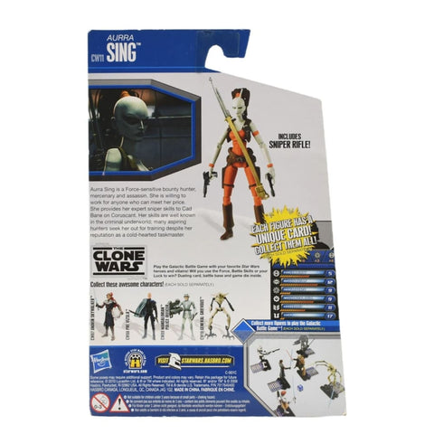 Star Wars The Clone Wars - Aurra Sing (Bounty Hunter) Action Figure - CW11 - Toys & Games:Action Figures & Accessories:Action Figures